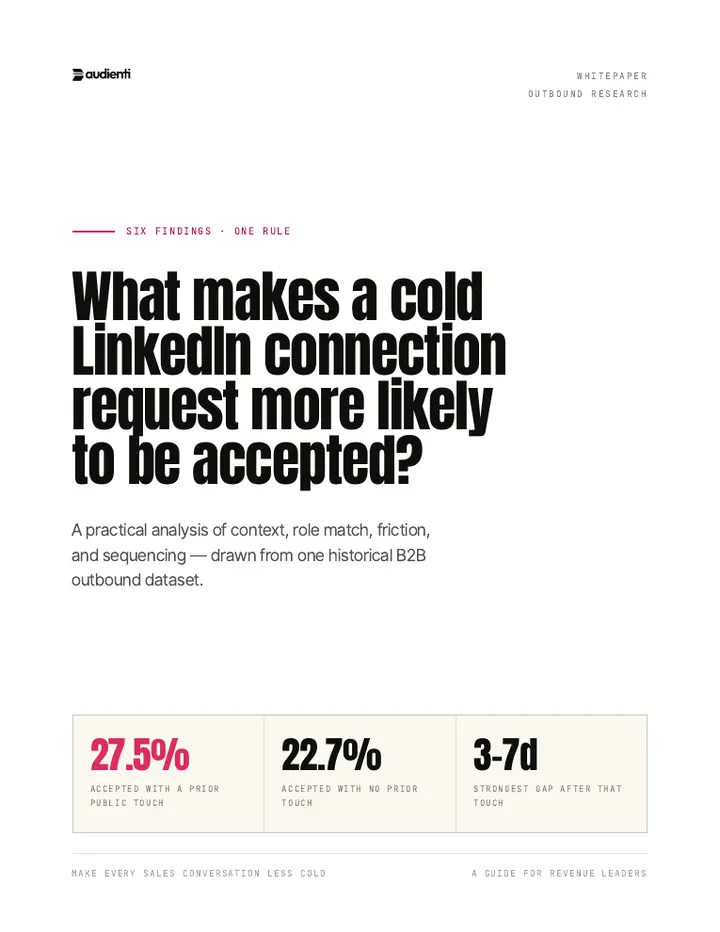 Cold connection research, page 1 preview