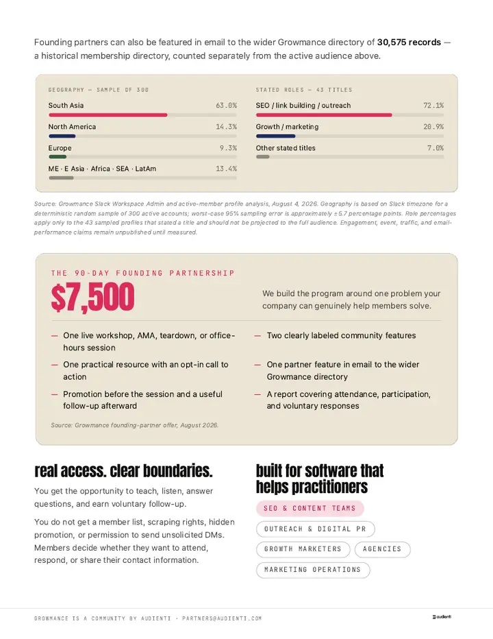 Growmance sponsorship overview, page 2 preview